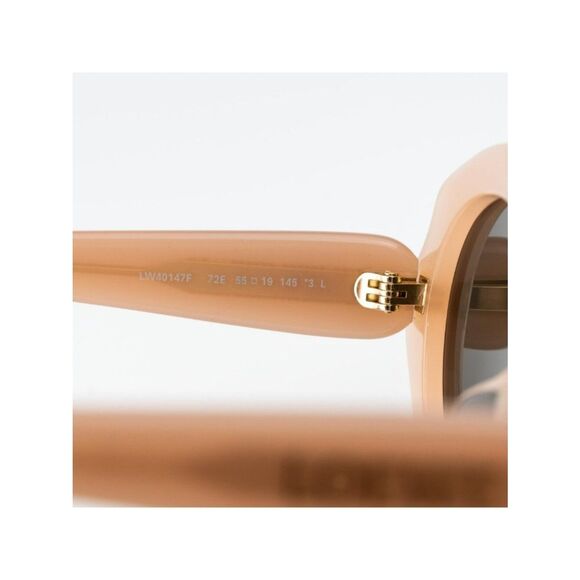 Loewe Women Sunglasses Nude Pink Brown Oval LW40147F 72E NEW AUTHENTIC